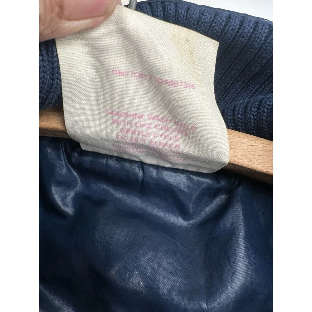 Victoria Secret Pink Trustees Of The University Puffer Vest Navy Blue S Y2K‎ Vtg